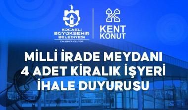 Milli rade Meydan 4 adet Kiralk yeri hale Duyurusu